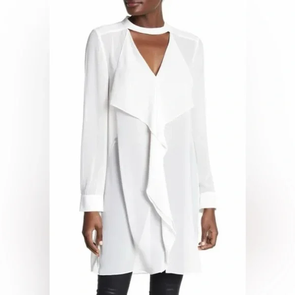 BCBGMAXAZRIA sheer blouse size Medium - Picture 1 of 4